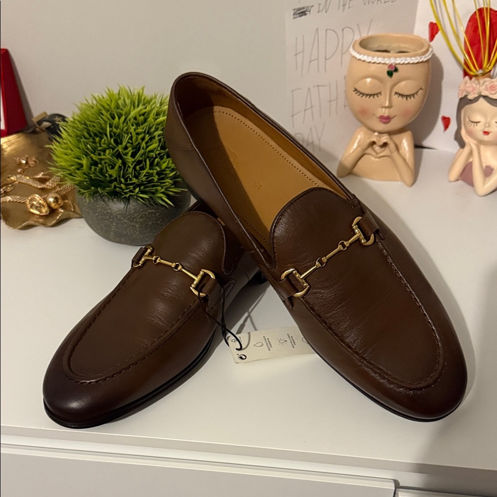 Zara Brown Leather Loafers size 41